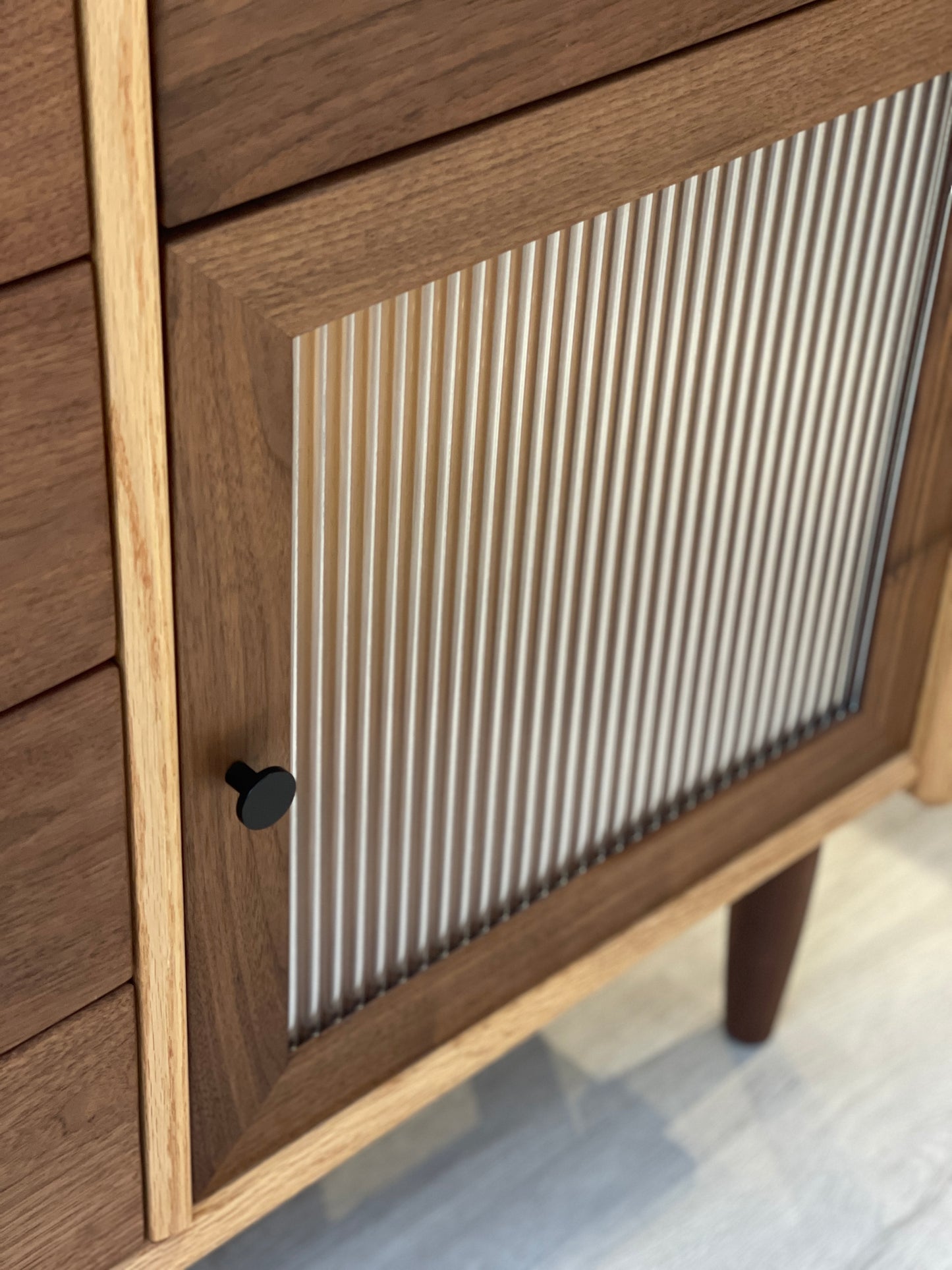 SIMPLY 4-Drawer with Glass Door Sideboard solid wood storage cabinet