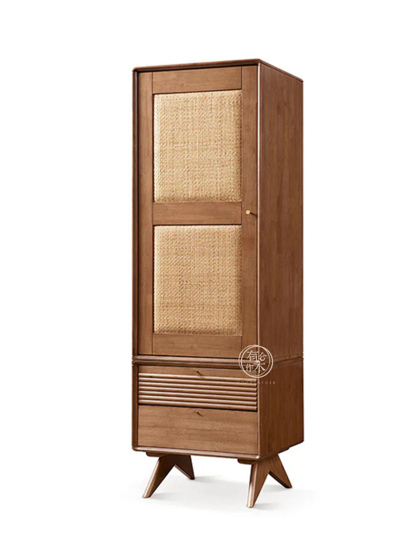 VARIETY-Cherry Single Rattan Door Wardrobe 實木藤織單門衣櫃
