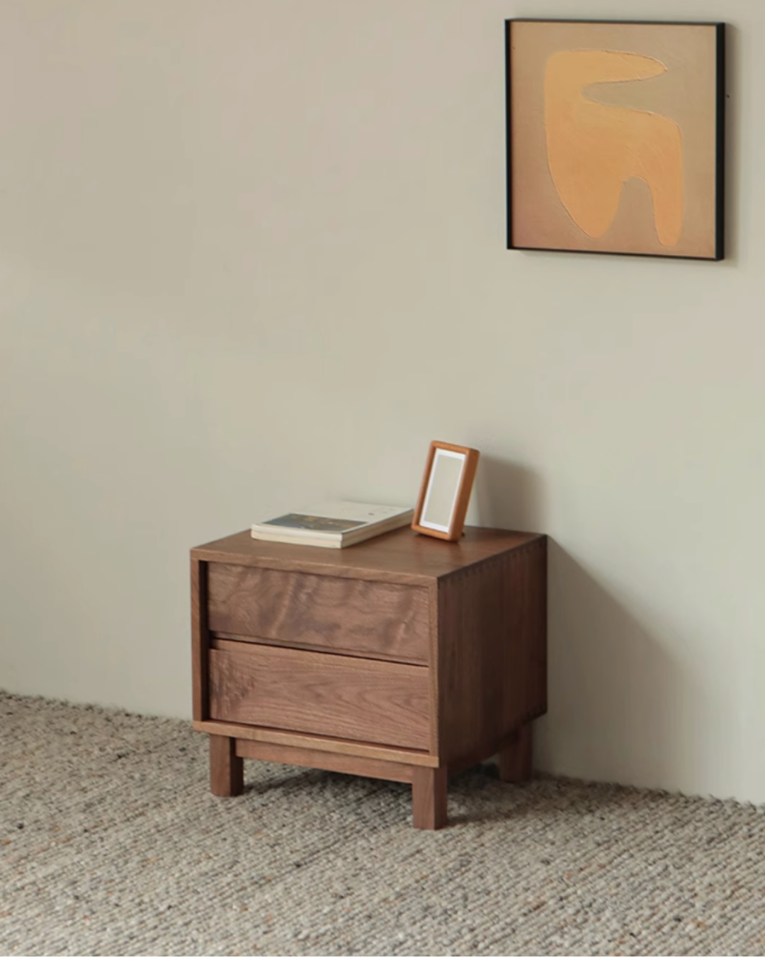 SIMPLY 2-Drawer Bedside Cabinet 02 實木床頭櫃