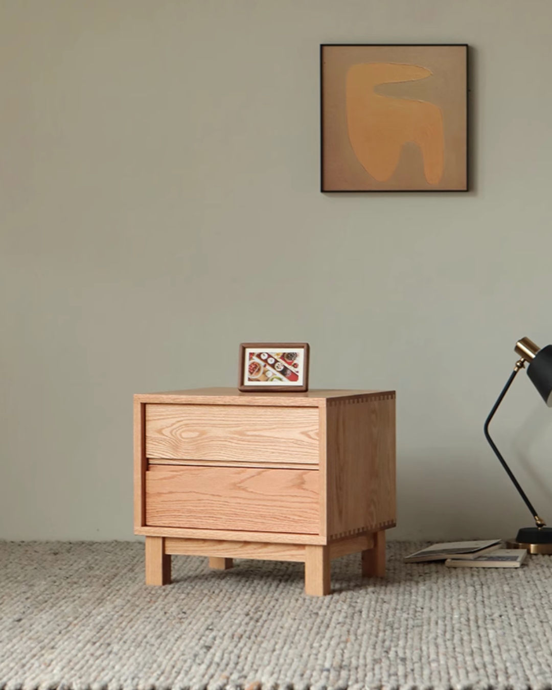 SIMPLY 2-Drawer Bedside Cabinet 02 實木床頭櫃