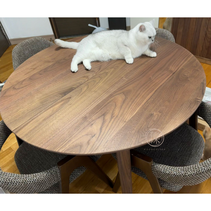 DELIGHT Round Extendable Table 實木圓開合餐枱