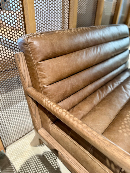 ATELIER Channel Tufted Leather Sofa 實木真皮梳化