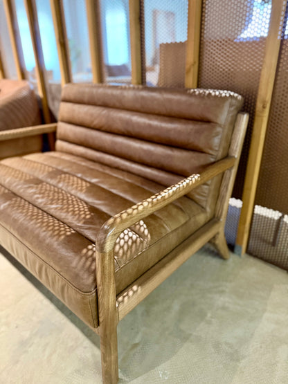 ATELIER Channel Tufted Leather Sofa 實木真皮梳化