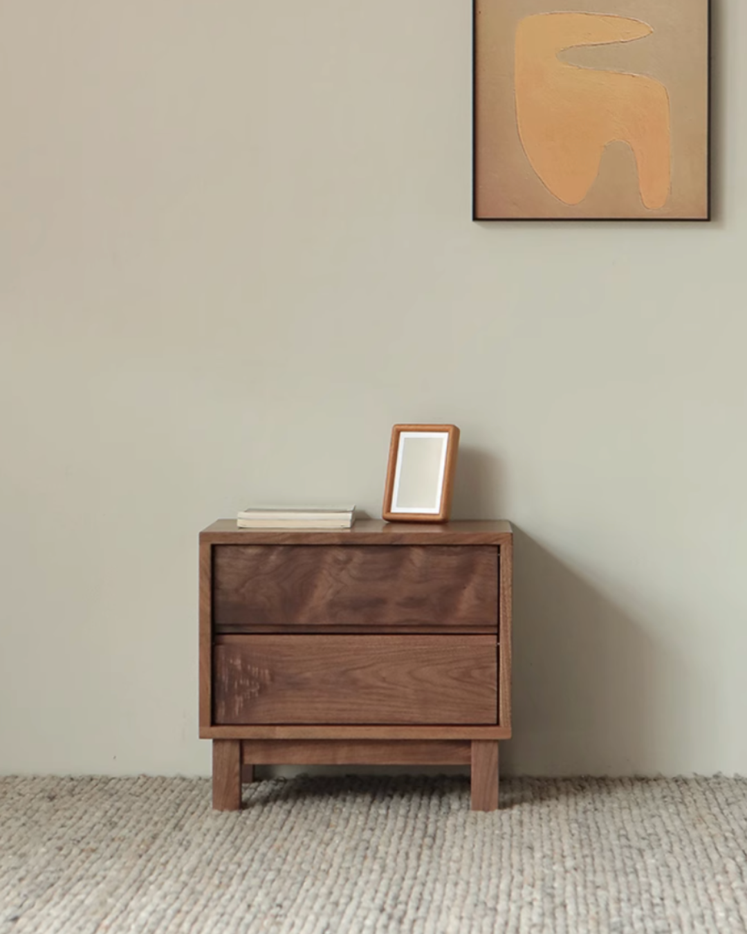 SIMPLY 2-Drawer Bedside Cabinet 02 實木床頭櫃