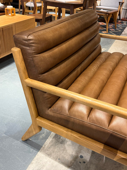 ATELIER Channel Tufted Leather Sofa 實木真皮梳化