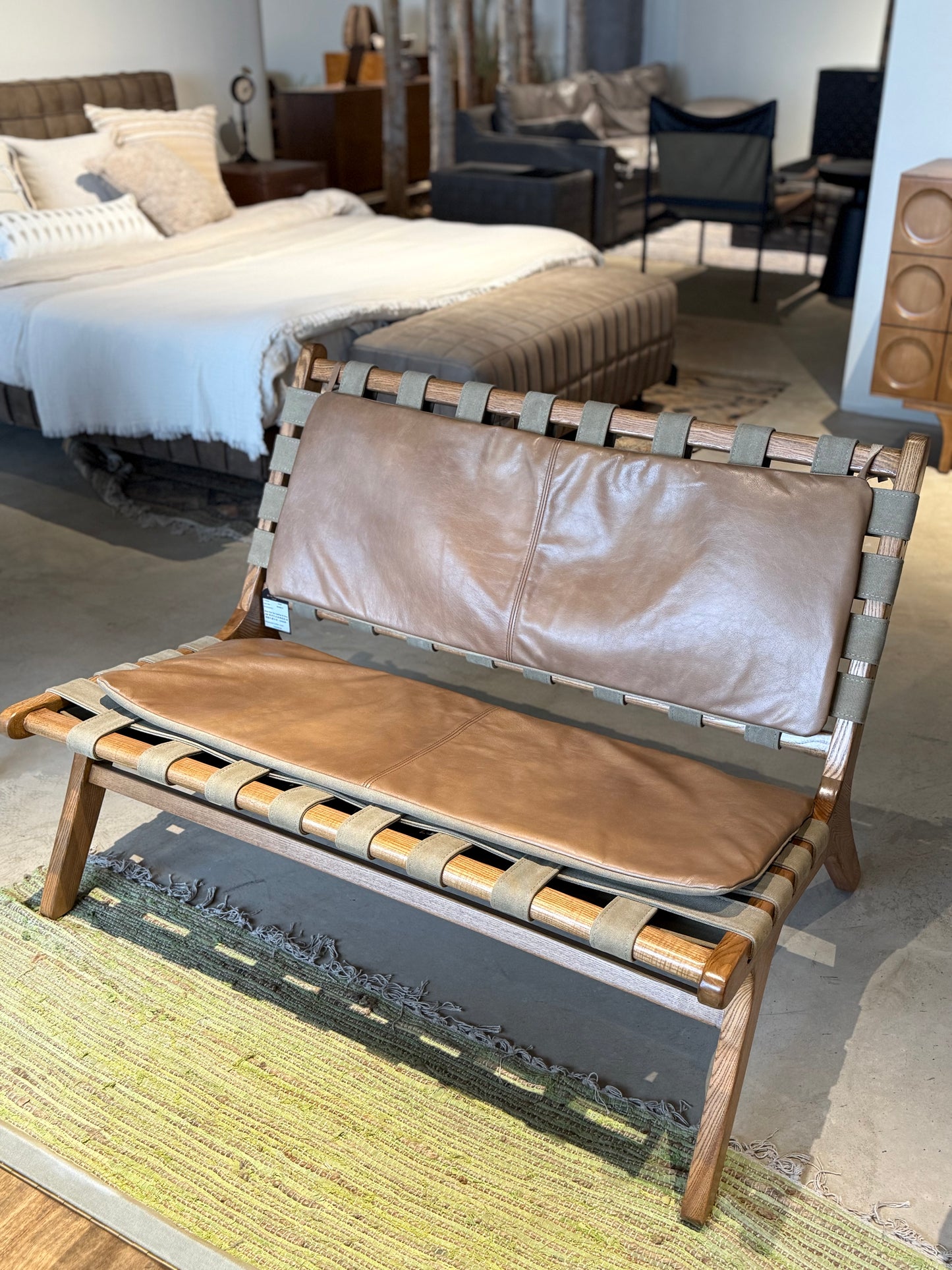 ATELIER Strapped Bench / Sofa實木織帶真皮長椅/梳化