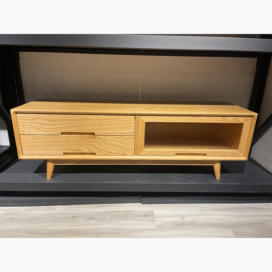 DELIGHT TV Board with Glass Lift-up Door 實木電視櫃（可訂造）