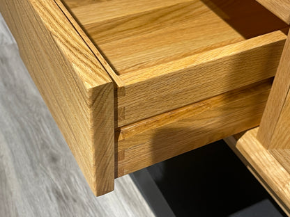 DELIGHT TV Board with Glass Lift-up Door solid wood TV cabinet