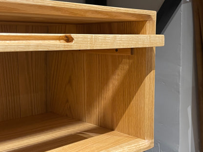DELIGHT TV Board with Glass Lift-up Door solid wood TV cabinet