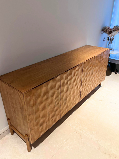 ATELIER Ripple Wave Sideboard 實木海浪紋邊櫃