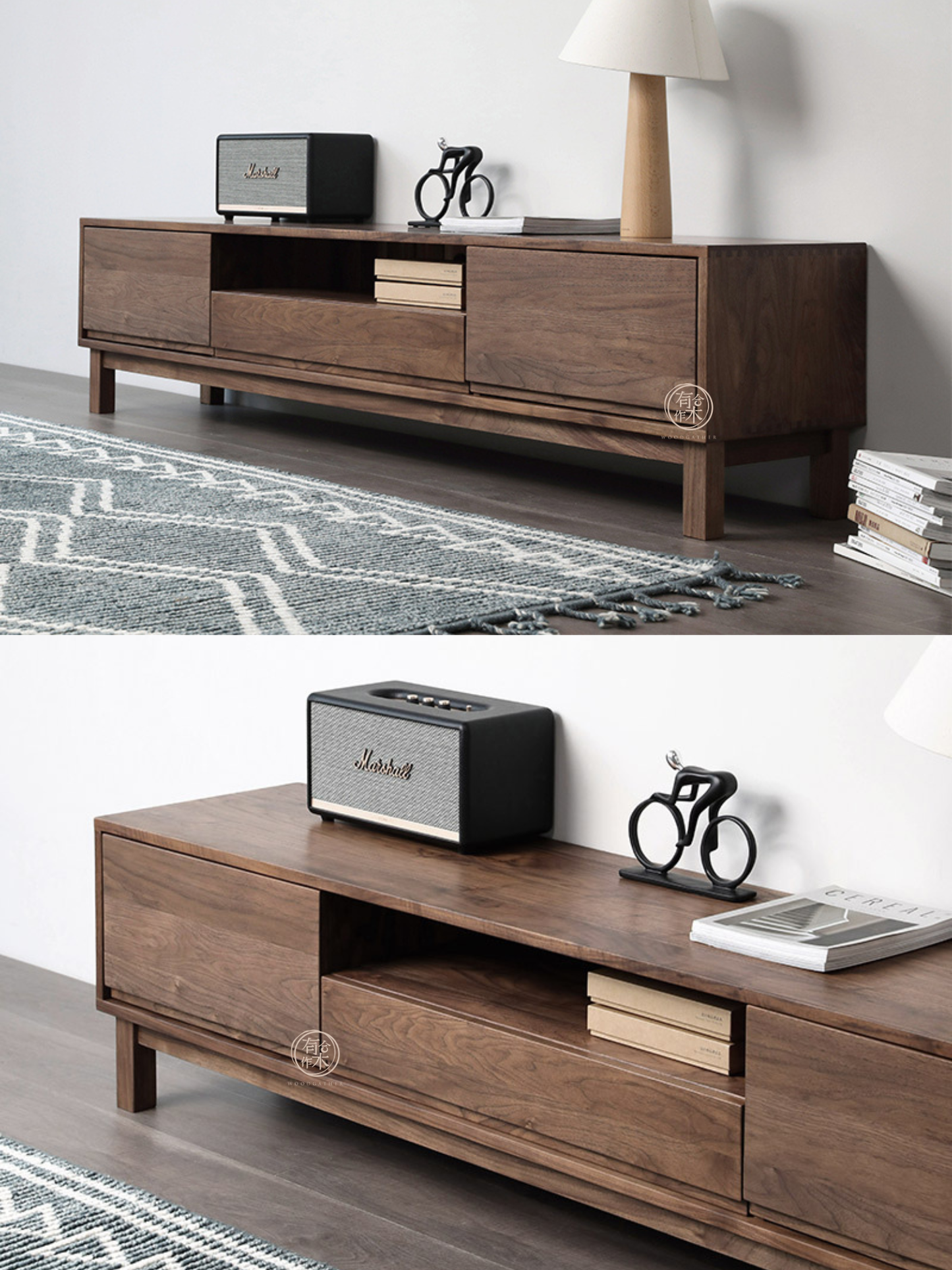 SIMPLY 3-Drawer TV Board solid wood TV cabinet 