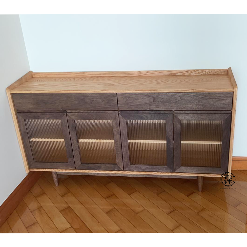 SIMPLY 4-Door Sideboard with Drawer solid wood storage cabinet