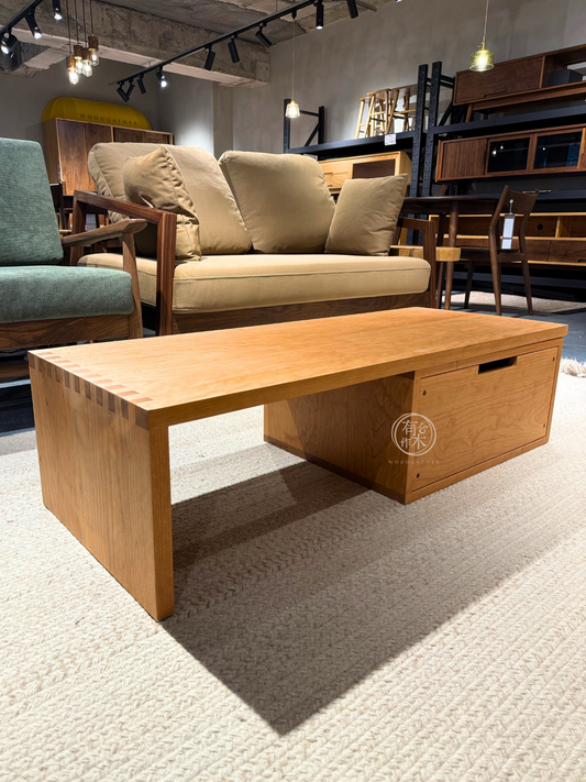 SIMPLY Myos Coffee Table with Drawer 實木L形茶几