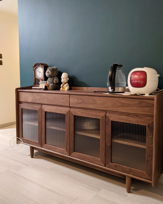 SIMPLY 4-Door Sideboard with Drawer 實木儲物櫃（可訂造）