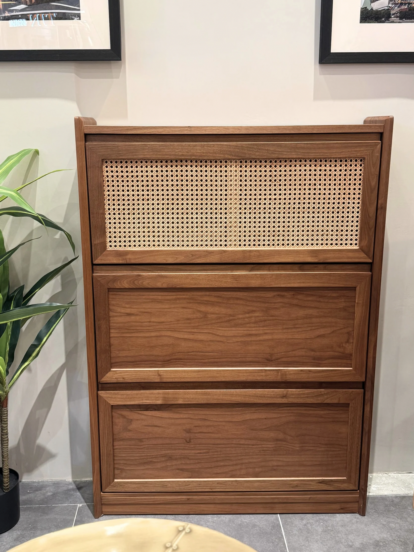 DELIGHT Flip Down Slim Shoe Cabinet 01 實木薄鞋櫃（可訂造）