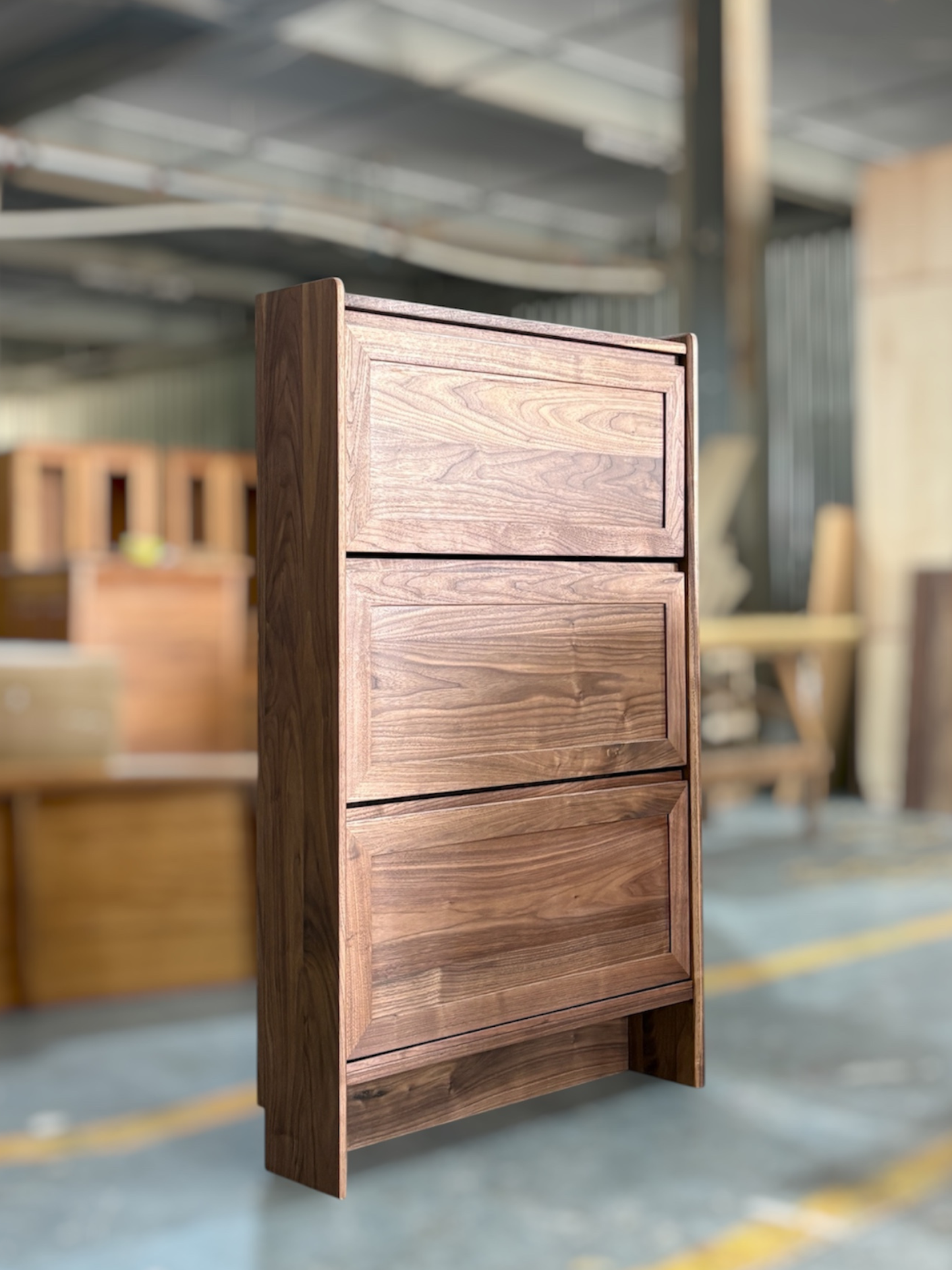 DELIGHT Flip Down Slim Shoe Cabinet 實木薄鞋櫃