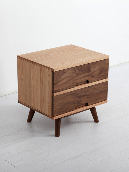 SIMPLY 2-Drawer Bedside Cabinet 實木床頭櫃