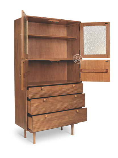 VARIETY-Cherry Glass Door Sideboard 04 實木邊櫃