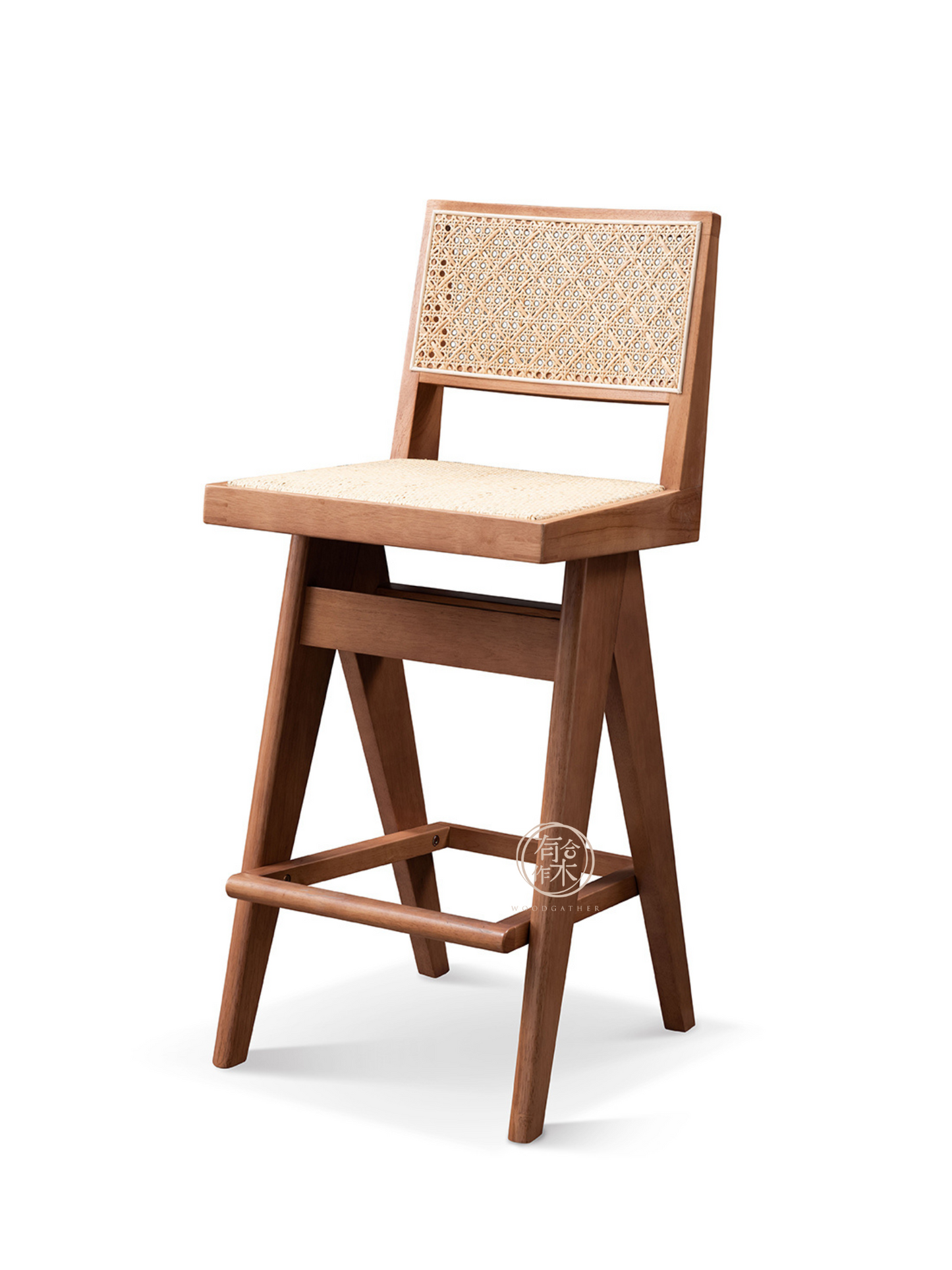 VARIETY-Cherry Rattan Bar Stool 01 實木籐織吧椅（兩張）