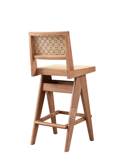 VARIETY-Cherry Rattan Bar Stool 01 實木籐織吧椅（兩張）