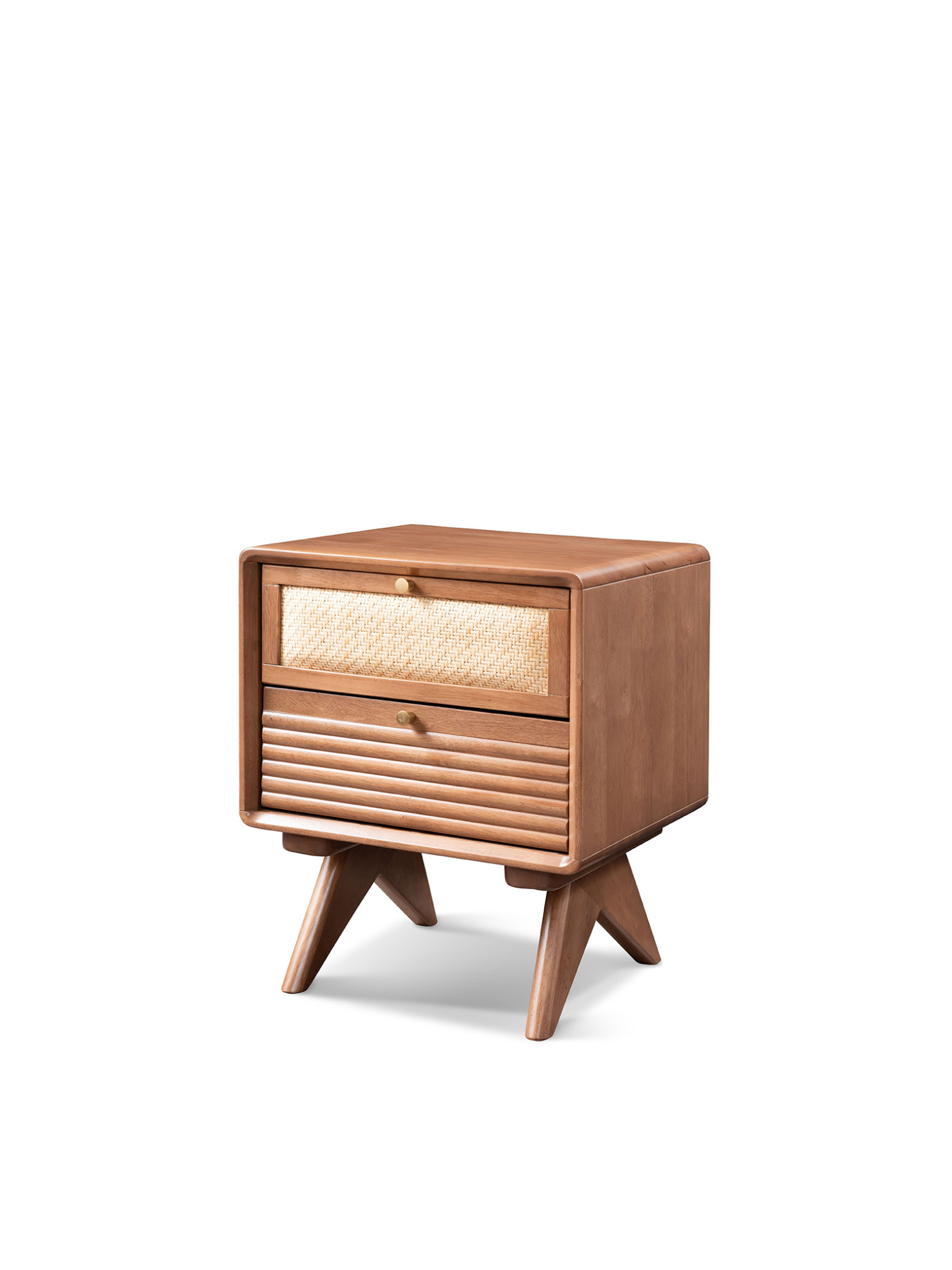 VARIETY-Cherry Rattan Bedside Cabinet 01 實木藤織床頭櫃