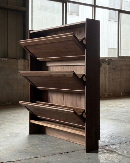 DELIGHT Flip Down Slim Shoe Cabinet 實木薄鞋櫃