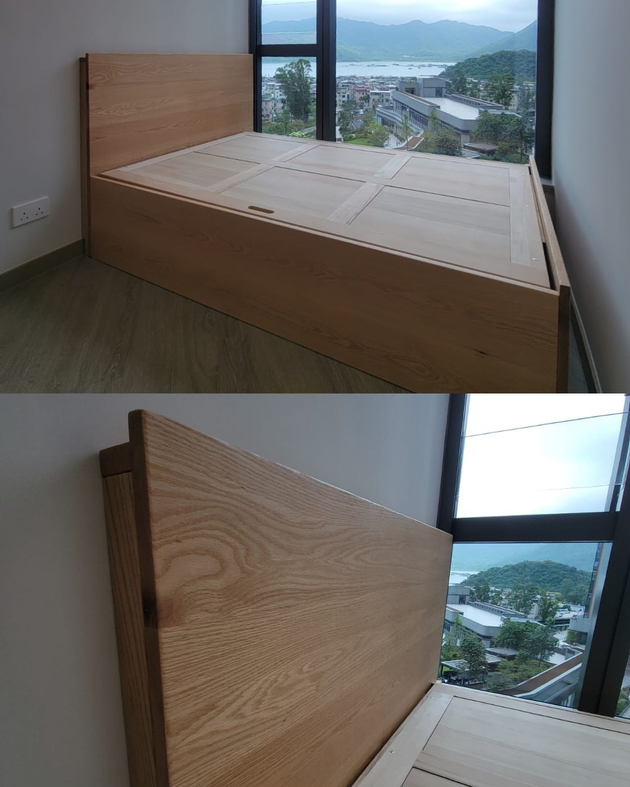 ［訂造案例］實木窗台床架 09