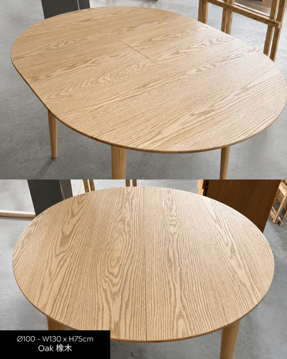 DELIGHT Round Extendable Table 實木圓開合餐枱