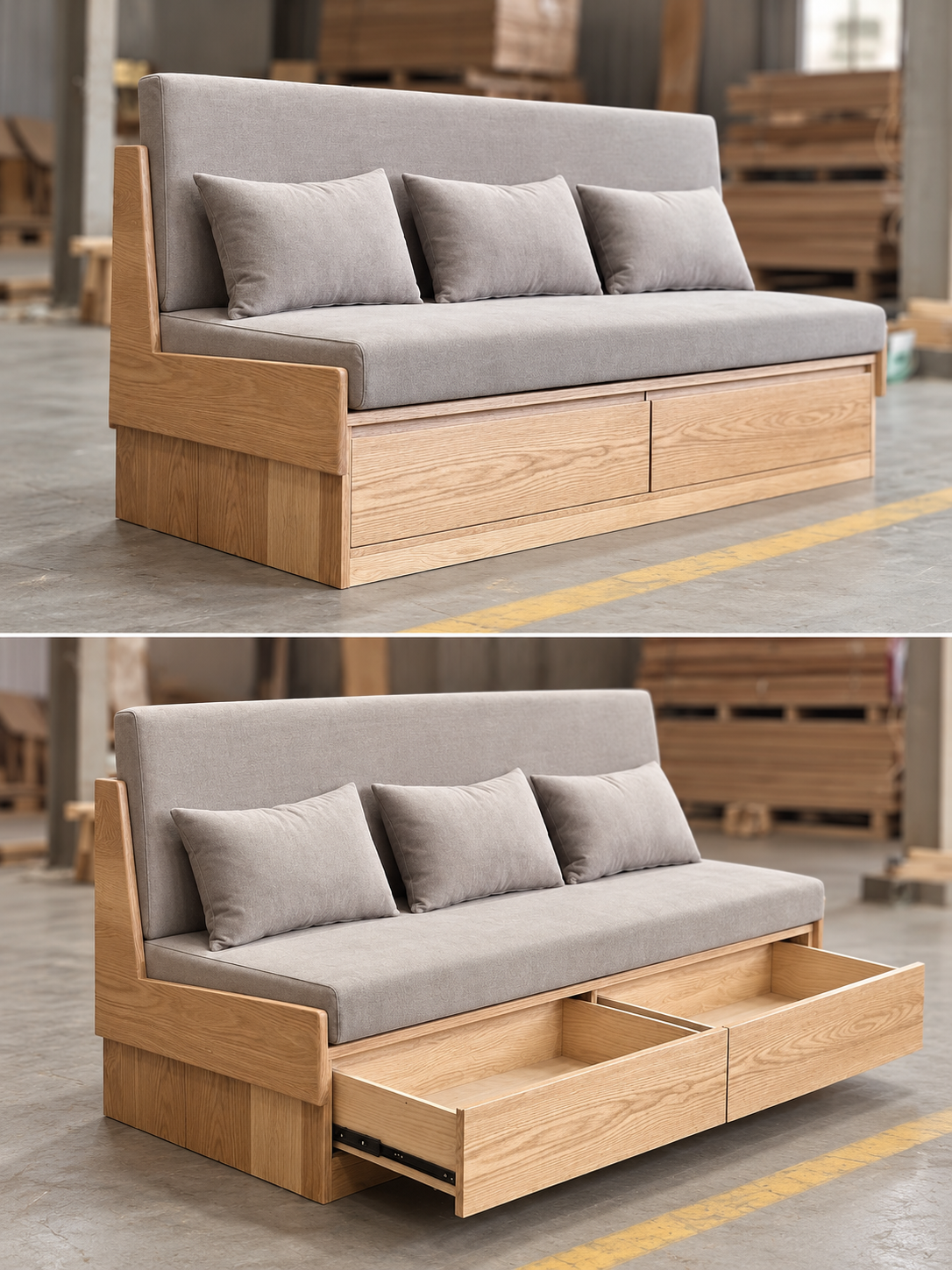 DELIGHT Sofa with Drawers 實木儲物櫃桶梳化 (可訂造)