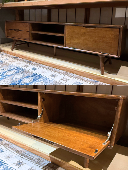 【陳列品】VARIETY 2-Drawer with Lift-up Door TV Board 實木電視櫃