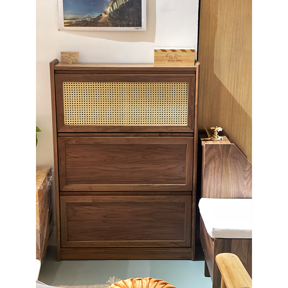 DELIGHT Flip Down Slim Shoe Cabinet 01 實木薄鞋櫃（可訂造）