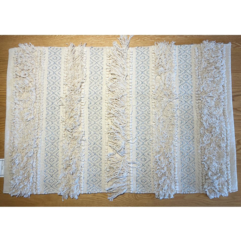 India Hand-braided Cotton Rug (white) Indian Hand-braided Cotton Rug (white)