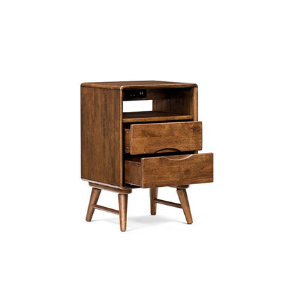 VARIETY Side Cabinet 2-Drawer (with socket) 實木床頭櫃(帶插頭款式)