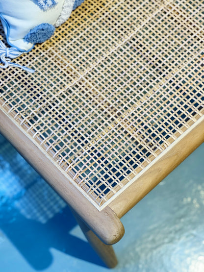 VINE Teak Relax Deckchair 印尼柚木藤織休閑椅