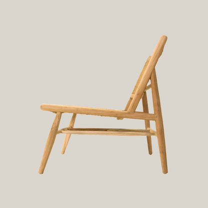 VINE Teak Relax Deckchair 印尼柚木藤織休閑椅