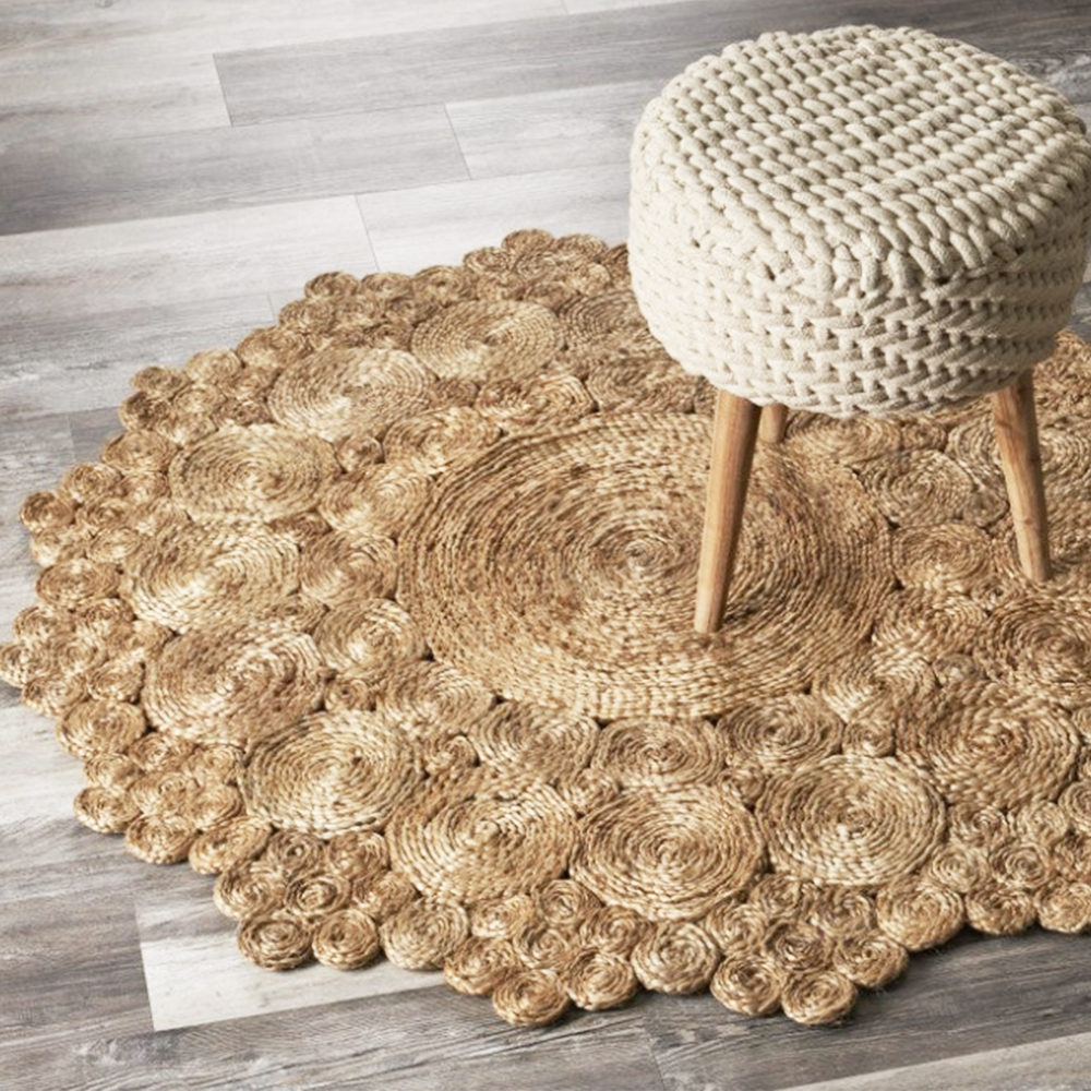 Natural Jute Hand-braided Rug 01 Natural Jute Hand-braided Rug 01